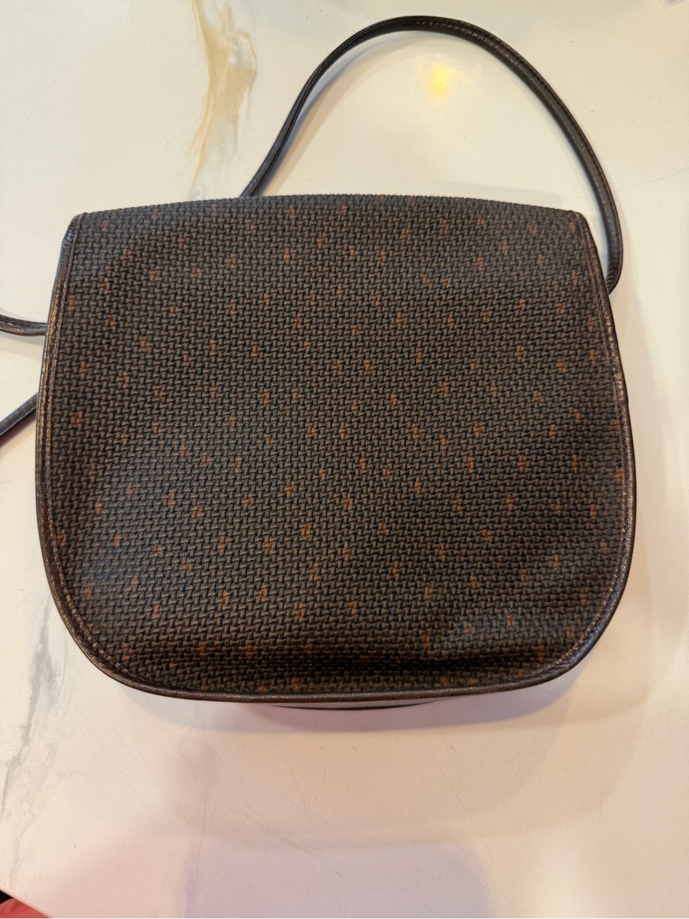 Yves Saint Laurent Black with Brown Accent Woven Shoulder Bag - Picture 4 of 8